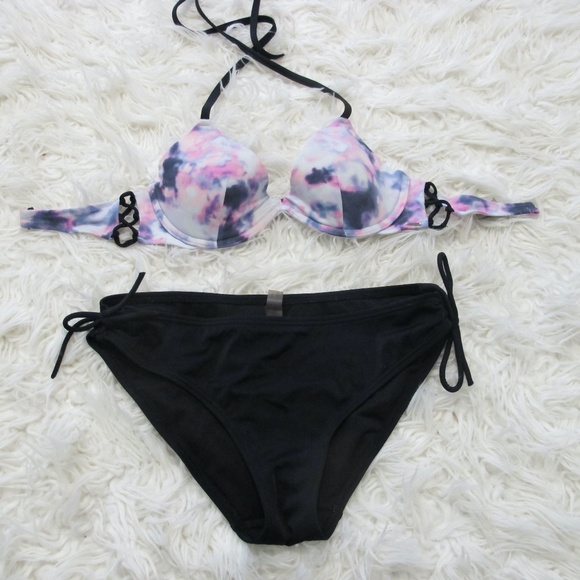 Victoria's Secret Pink Women's Bikini 2 pc beach bathing suit Set Size Small GUC - Picture 2 of 3